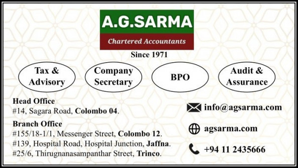 Audit Trainee job from A. G. Sarma & Co. (Chartered Accountants) in Colombo, Sri Lanka