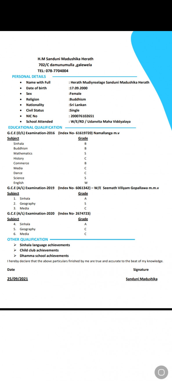 People  bank job from BOC in Mathale, Sri Lanka