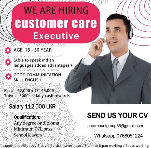 Call Center job from leading group in Colombo 3, Sri Lanka