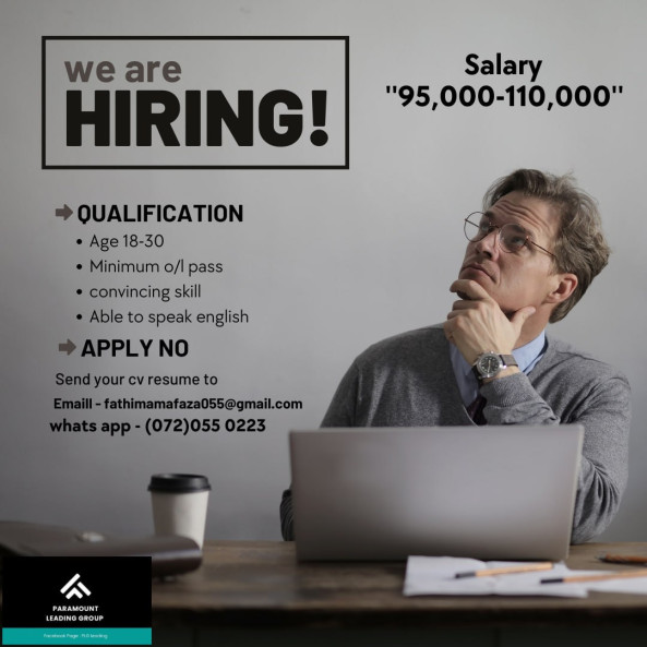 Tele Sales Executive job from plg company in colombo, Sri Lanka