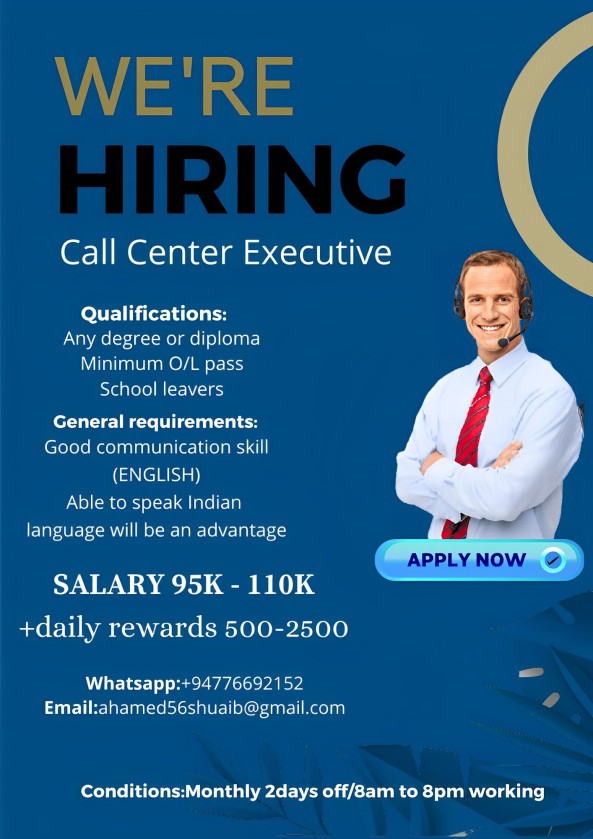 Call Center Executive job from Alg Company in Colombo, Sri Lanka