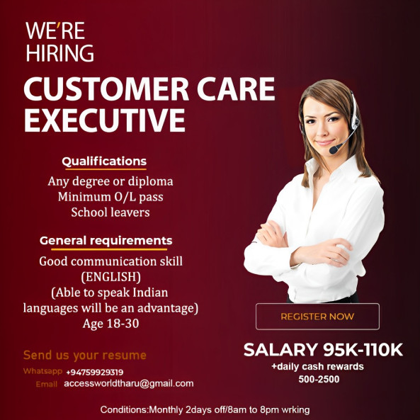 Telesales executive job from ACCESS WORLD PVT LTD in colombo, Sri Lanka