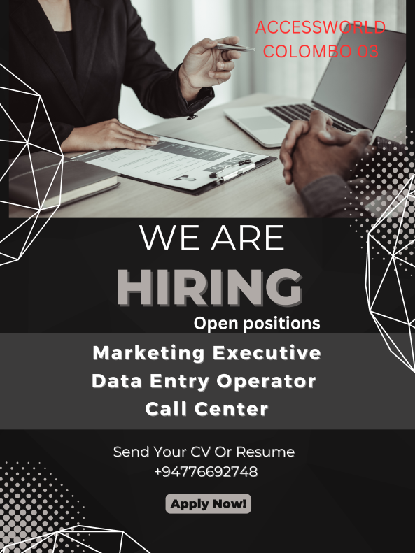Call Executive job from ACCESS WORLD PVT LTD in colombo, Sri Lanka