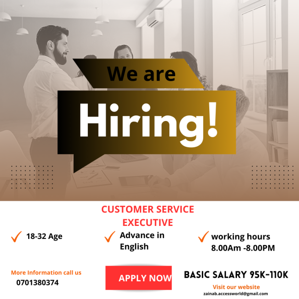 CUSTOMER SERVICE ASSOSIATE job from Access World pvt ltd in COLOMBO, Sri Lanka