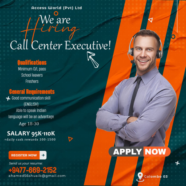 Call Center Executive job from Alg Company in Colombo, Sri Lanka