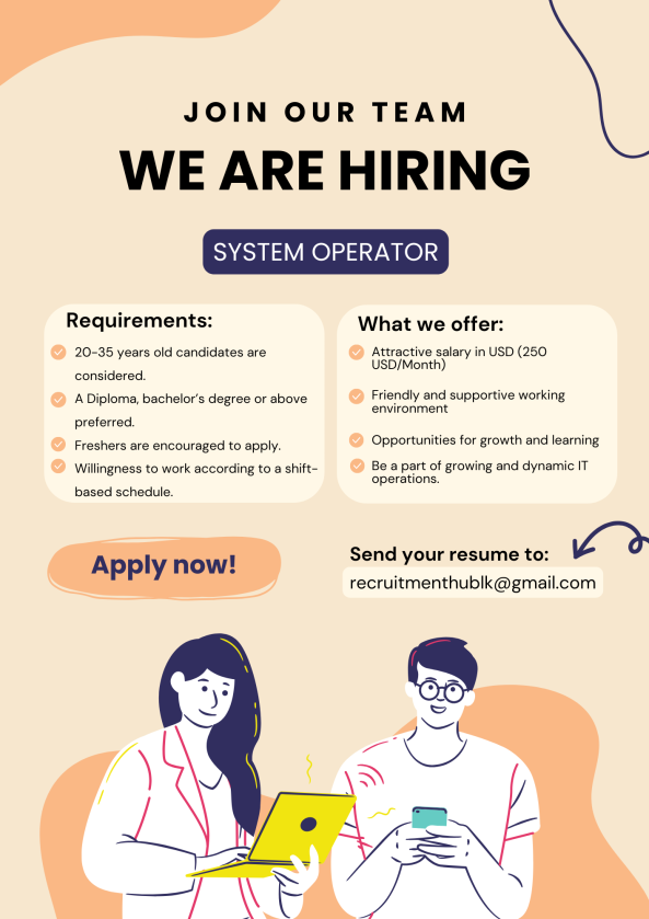 System Operator job from Recruitment Hub in Colombo, Sri Lanka