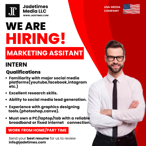 Marketing and Video Editing job from Jadetimes LLC in Albuquerque, Sri Lanka