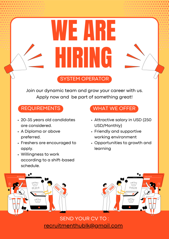 System Operator job from Team CS in Colombo, Sri Lanka