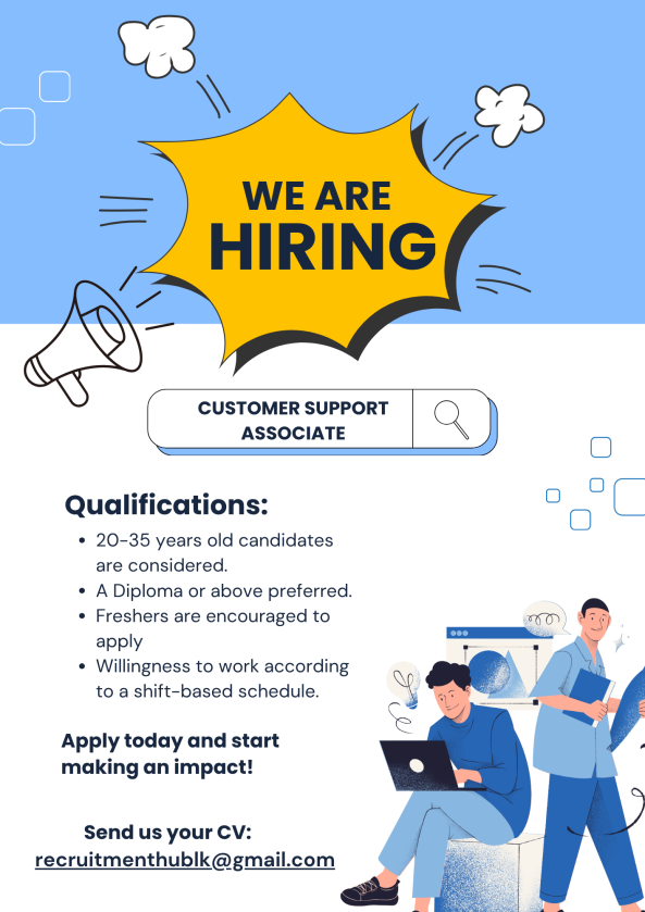 Customer Support Associate job from Team CS in Colombo, Sri Lanka