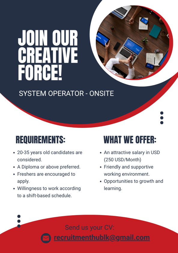 System Operator job from Recruitment Hub in Colombo, Sri Lanka