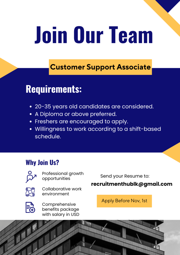 Customer Support Associate job from Recruitment Hub in Colombo, Sri Lanka