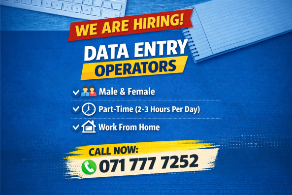 data entry operator part time job from Rs Holdings ® in Srilanka, Sri Lanka