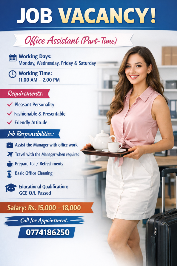 office girl job from Rs Holdings ® in kandy, Sri Lanka