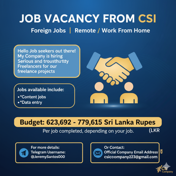 SIMPLE WORK FROM HOME JOB IN COLUMBUS, SRI LANKA job from CSI Company in United Kingdom, Sri Lanka