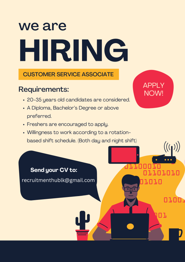 Associate - Customer Service job from Recruitment Hub in Colombo, Sri Lanka