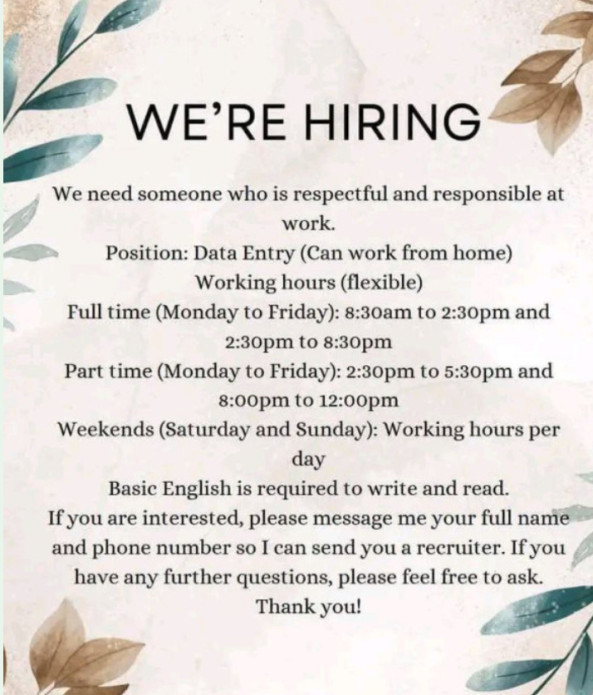 Quick remote Job immediate Start job from Ghaunsy in ATLANTA, GEORGIA, Sri Lanka