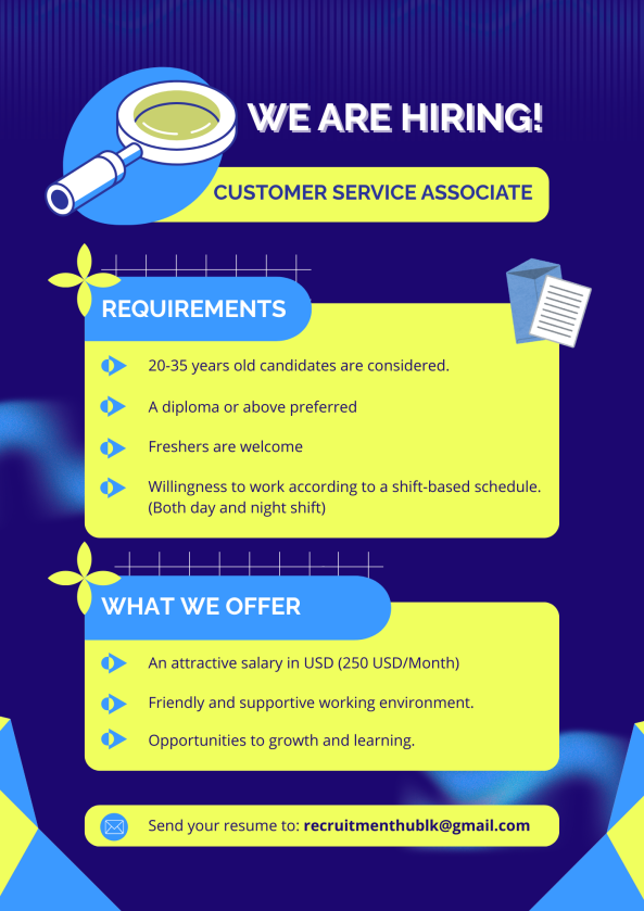 Associate - Customer Service job from Recruitment Hub in Colombo, Sri Lanka