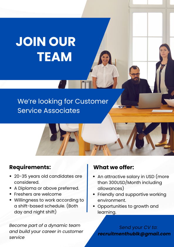 Associate - Customer Service job from Team CS in Colombo, Sri Lanka