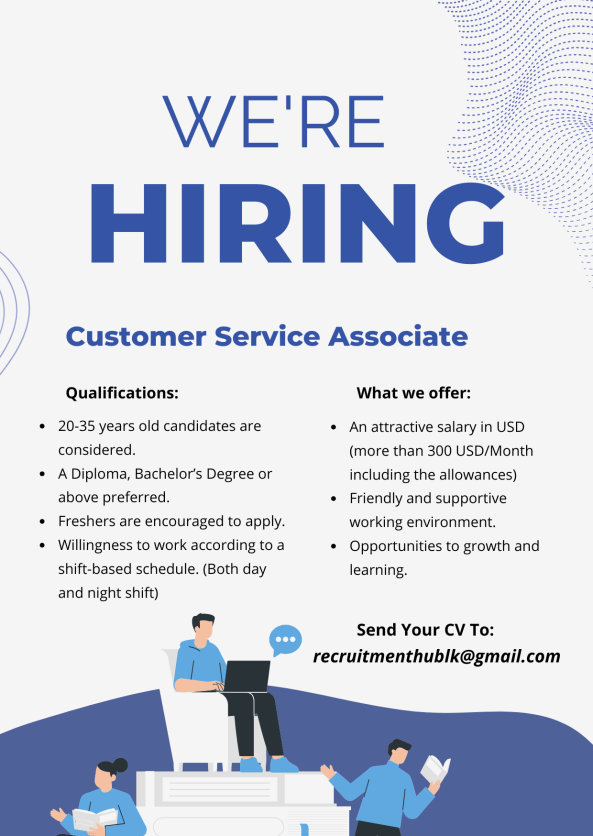 Associate - Customer Service job from Team CS in Colombo, Sri Lanka