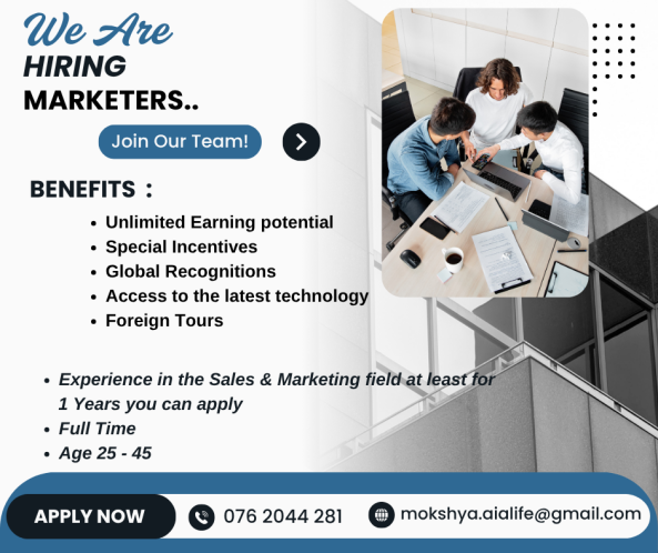Marketers job from Marketers in Colombo, Sri Lanka
