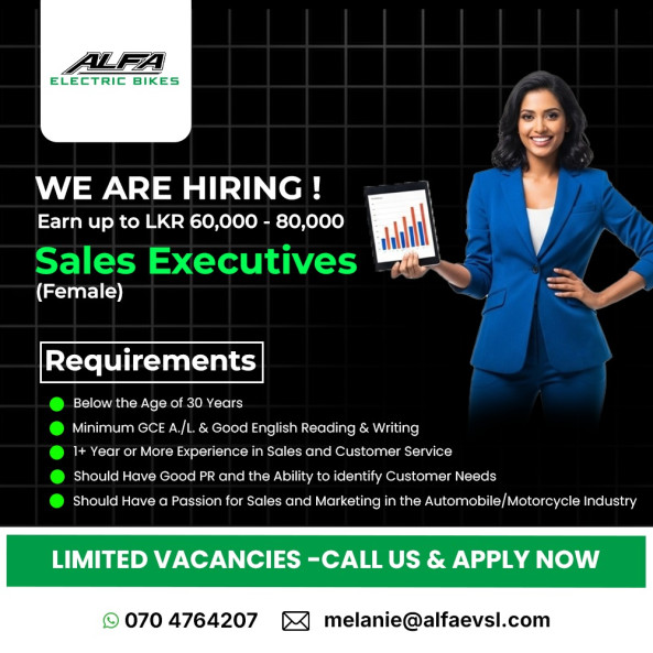 Sales Executive job from Vindy Trading (Pvt) Ltd in Colombo, Sri Lanka