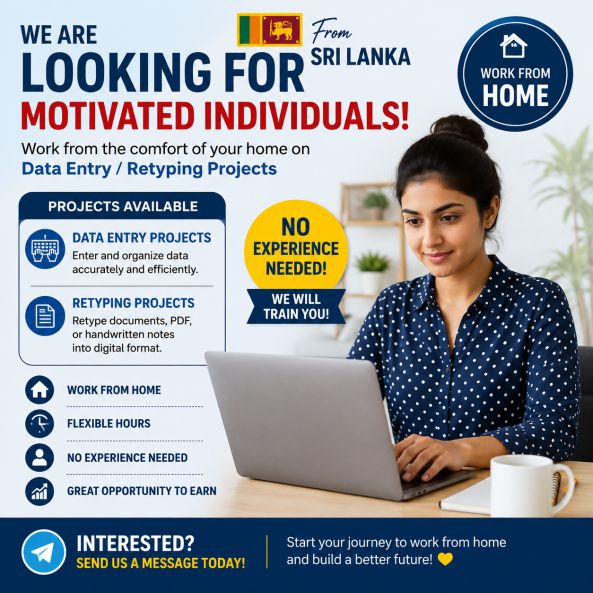 Remote / Work From Home job from FLEX JOBS in Trincomalee, Sri Lanka
