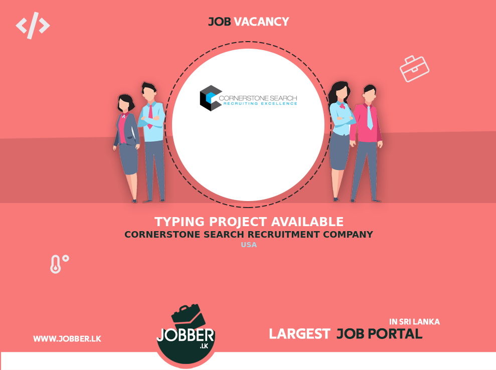 TYPING PROJECT AVAILABLE job from Cornerstone Search Recruitment ...